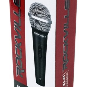 Rockville 4 RMC-XLR Dynamic Cardioid Professional Metal Microphones W/XLR Cable