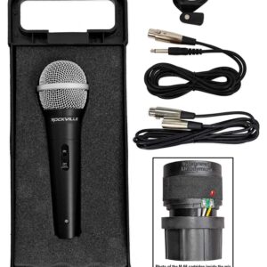 Rockville 4 RMC-XLR Dynamic Cardioid Professional Metal Microphones W/XLR Cable