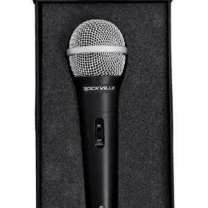 Rockville 4 RMC-XLR Dynamic Cardioid Professional Metal Microphones W/XLR Cable