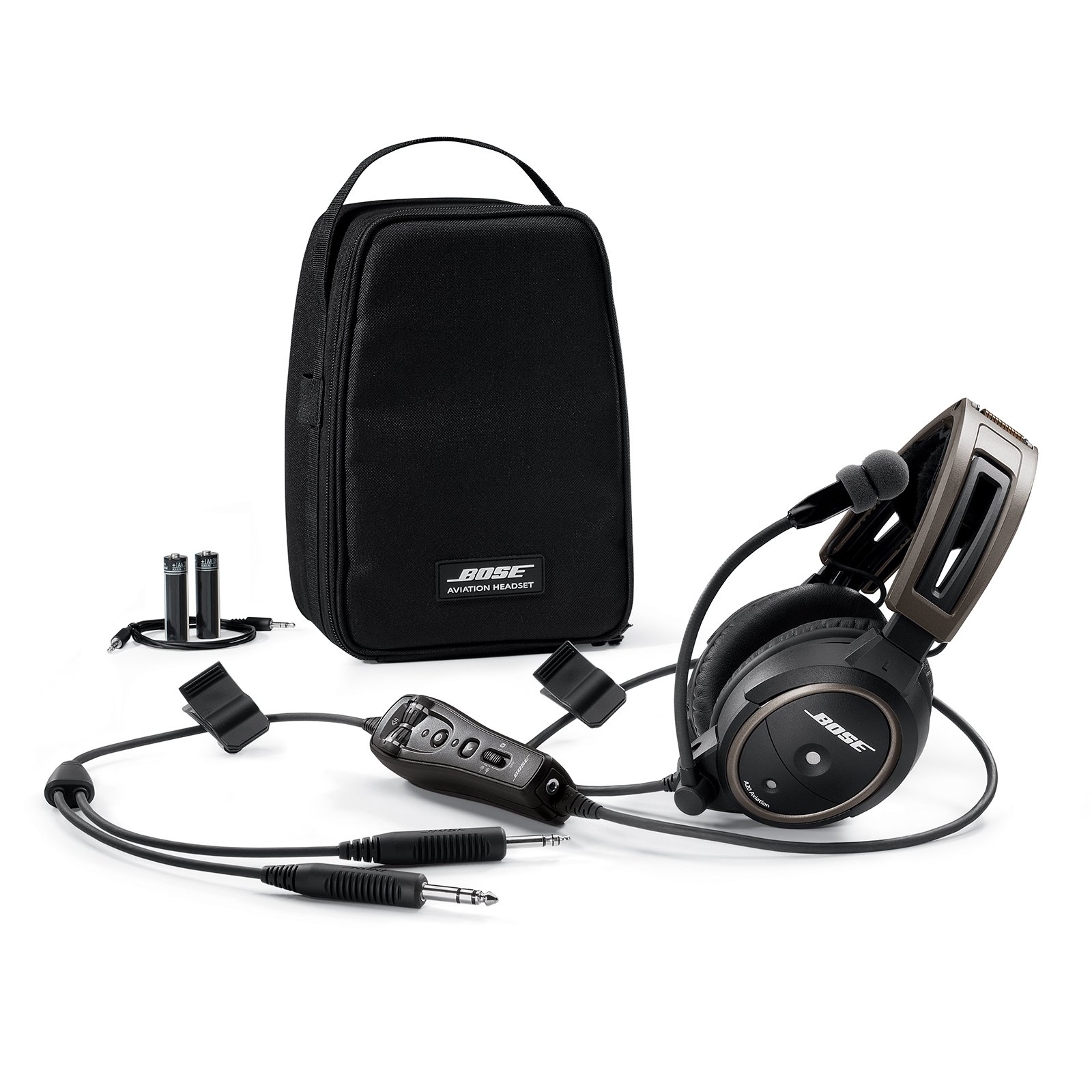 Bose A20 Aviation Headset with Standard 5-Pin XLR Plug Cable, Black