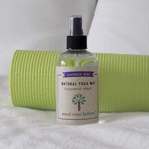 Mind Over Lather 100% Natural Yoga Mat Cleaning Spray | Works with All Mats | Cleans and Restores Using Essential Oils Naturally | Calming (Lavender Mint)