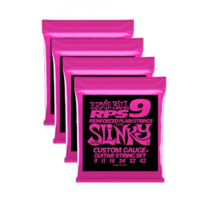 LOT OF 4 - Ernie Ball RPS Super Slinky Electric Guitar Strings, 9-42, P02239