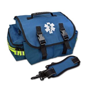 Lightning X Small First Responder EMT EMS Trauma Bag Stocked First Aid Fill Kit B (Navy Blue)