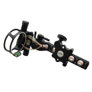 7 pins .019" bow sight with micro adjust detachable bracket led sight light (black)