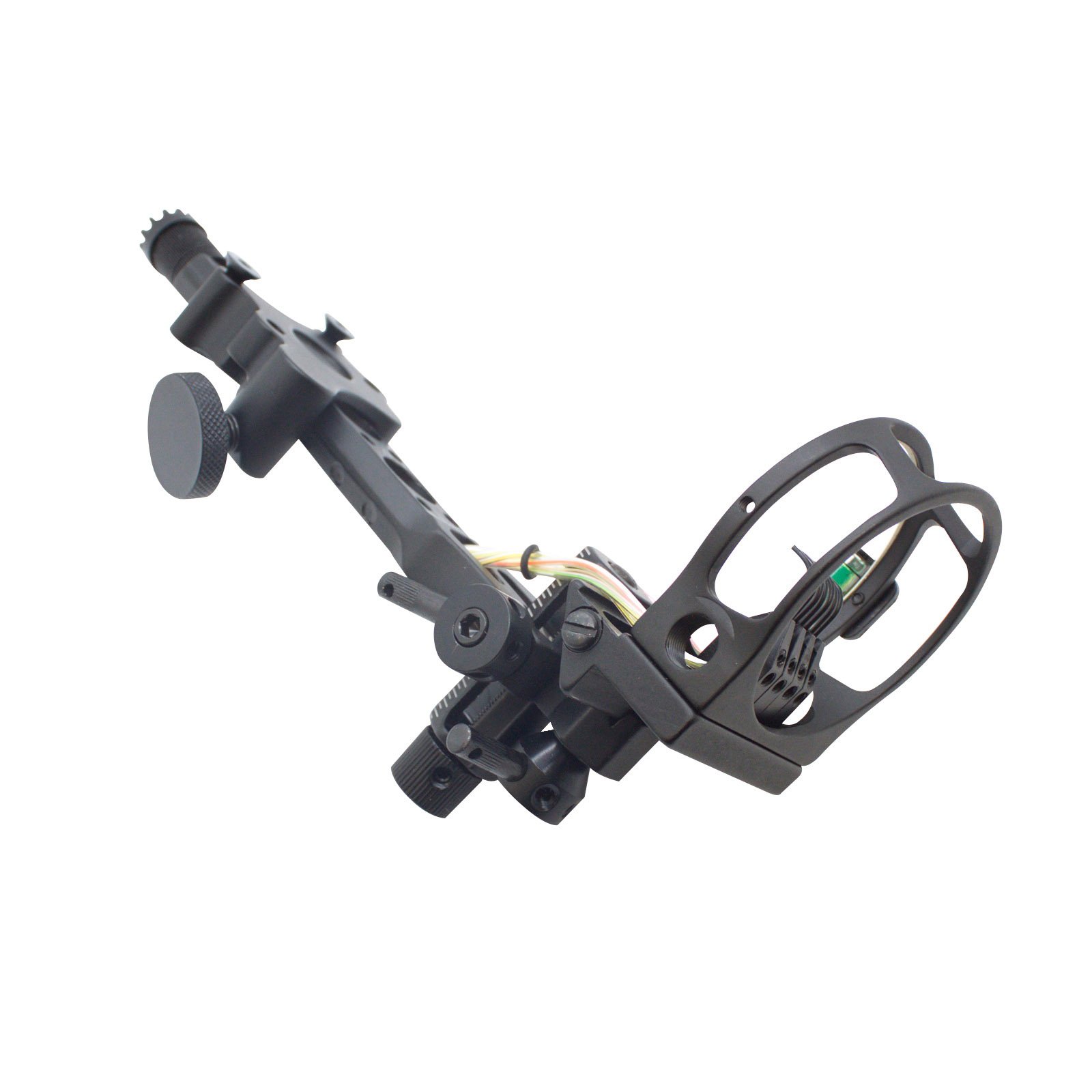 7 pins .019" Bow Sight with Micro Adjust Detachable Bracket LED Sight Light (Black)