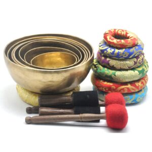 Chakra Healing Tibetan Singing Bowl - Set of 7 - Hand Hammered Tibetan Meditation Singing Bowl Nepal