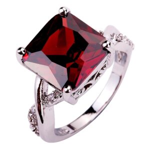 yazilind valentine's day jewelry cz ring stone wedding bridal jewelry for women size 9