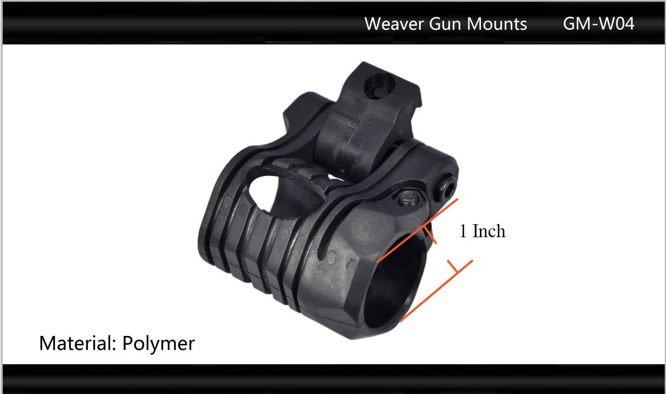 Tactical Scorpion Gear TSG-GMW04 Pivoting Weaver Scope Flashlight Mount 26mm 1"- Black