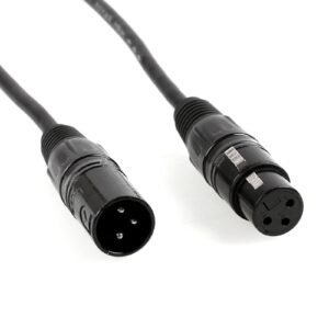 MOUNTAIN_ARK 10 Pack 3-Pin DMX Cable Signal XLR Connection Stage Light Wire 6.5 ft / 2 m for Moving Head Light Par Light