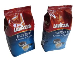 lavazza espresso crema e gusto (1kg bag whole beans) pack of 2 [ italian import ]