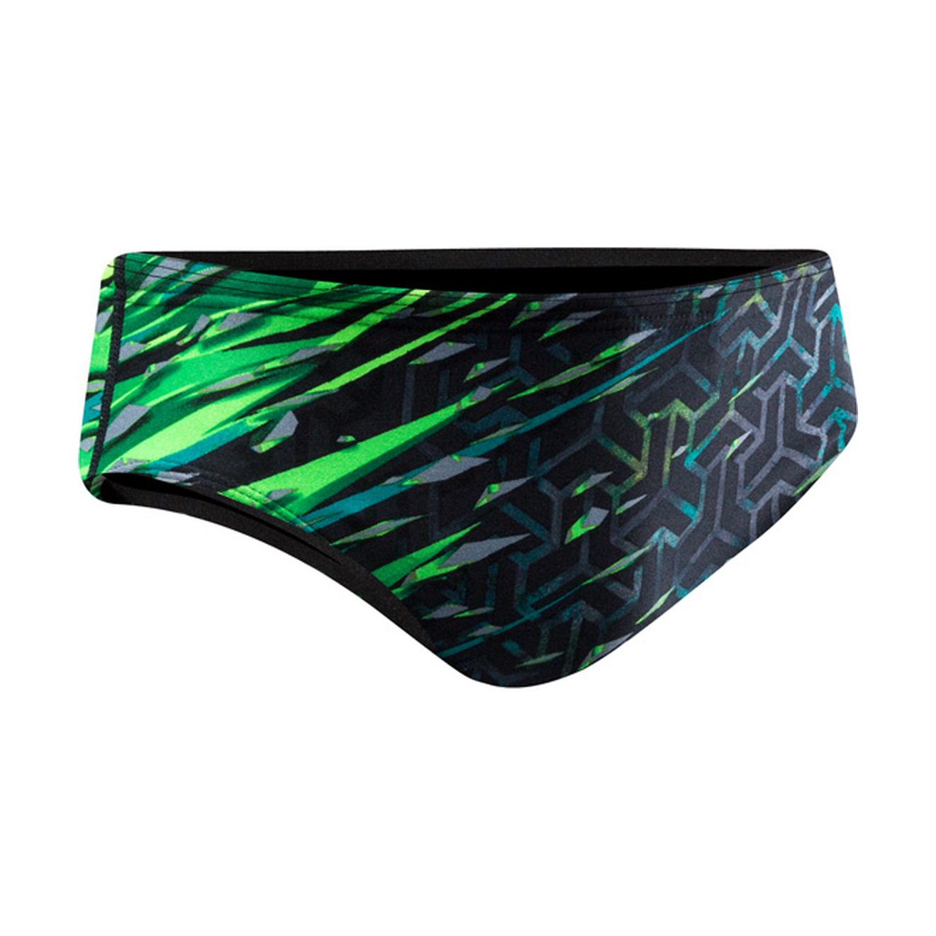 TYR Sport Men's Synergy All Over Racer Swim Brief, Green, 34