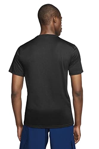 Nike Men's Legend 2.0 Short Sleeve Tee, Black/Black/Matte Silver, Large