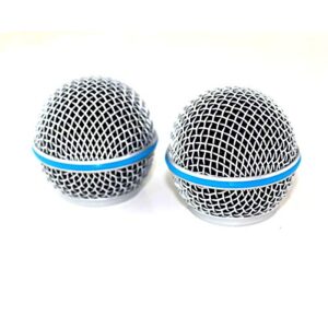 Weymic Replacement Blue Steel Mesh Microphone Grill Head for Shure Sm58 Wireless Microphone and Wired Mics, Beta 58 a Shure Sv100 Wireless Mics Pgx24/slx24/sm58