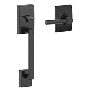 Schlage FE285 Century By Broadway Century By Bottom Half Handleset with 16080 Latch and 10063 Strike Matte Black Finish