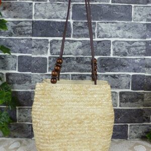 TONWHAR European Style Straw Bag Purse Woven Summer Beach Tote for women (Natural)