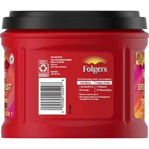 Folgers Breakfast Blend Mild Roast Ground Coffee, 25.4 Ounces