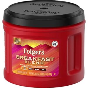 Folgers Breakfast Blend Mild Roast Ground Coffee, 25.4 Ounces