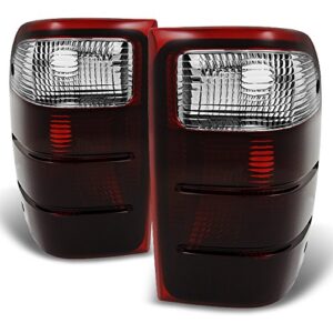 akkon - for ford ranger pickup truck black tinted tail lights brake lamp replacement pair left + right