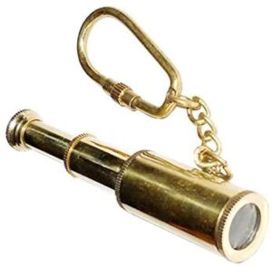 3" handheld brass telescope - pocket sized scope - nautical decor