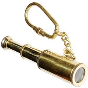 3" Handheld Brass Telescope - Pocket Sized Scope - Nautical Decor