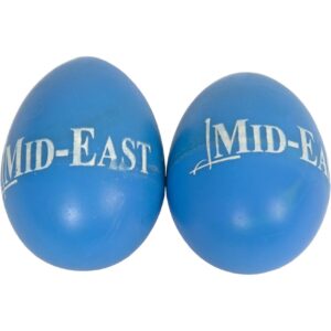 Bundle of Remo Djembe Stand, Lightweight, Black And 2 Plastic Egg Shakers - Light Blue Logo