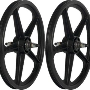 SKYWAY, Tuff II 20" 5 Spoke Black, Wheel, Front and Rear, 20'' / 406, Bolt-on, F: 100, R: 110, Rim, BMX Cassette