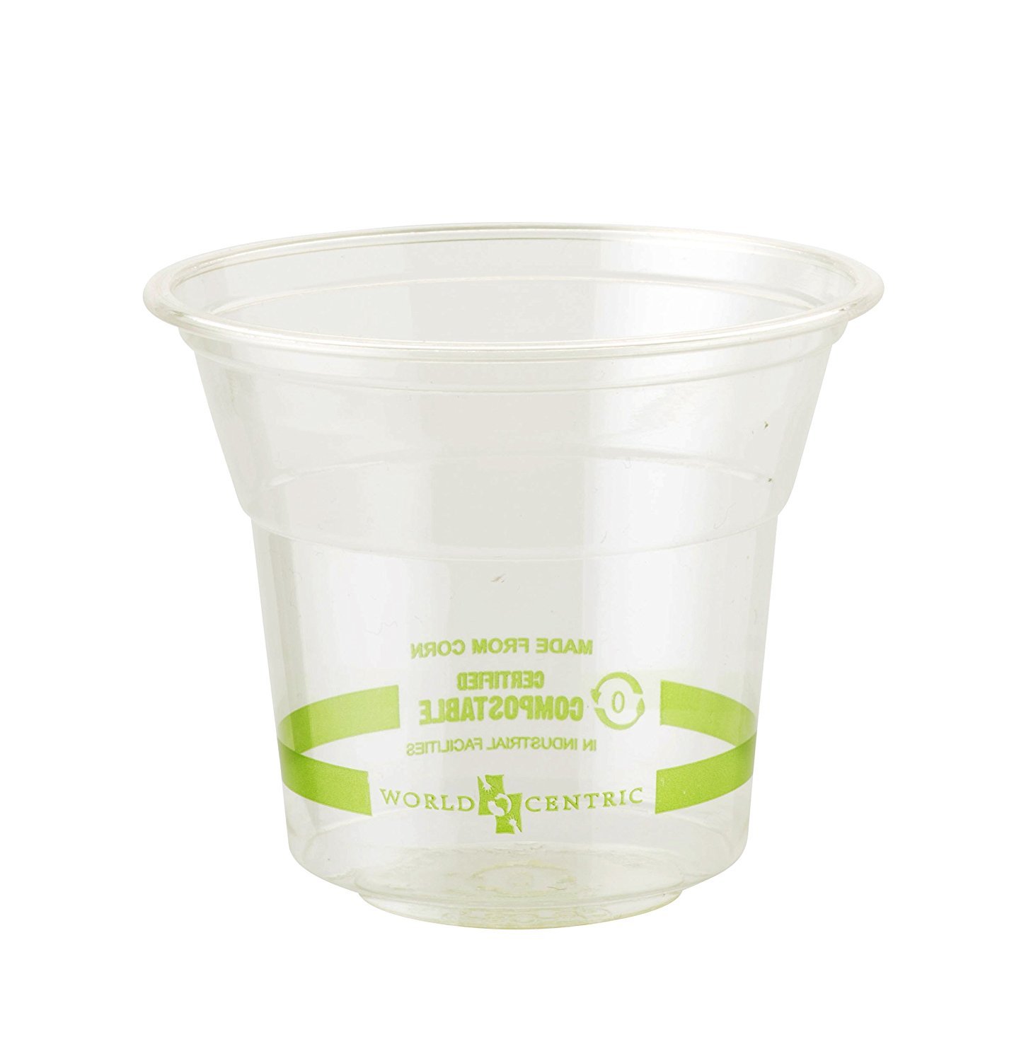 100% Compostable Cups by World Centric, Made from Ingeo PLA, for Cold Drinks, Clear, 5 oz (Pack of 2000)