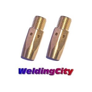 WeldingCity 2-pk Contact Tip Adapter Gas Diffuser 169728 for MIG Welding Gun Miller MIGmatic M-25 M-40 and Hobart H-series