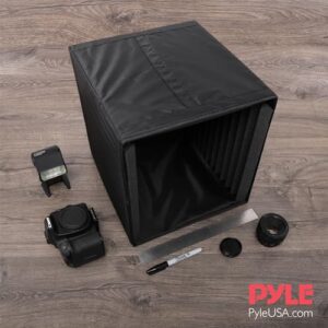 Pyle Recording Shield Box-Microphone Foam Booth Cube, Sound Dampening Filter-Audio Acoustic Noise Isolator Platform w/Wedgie Padding, Studio, Podcast, Vocal Use PSIB27