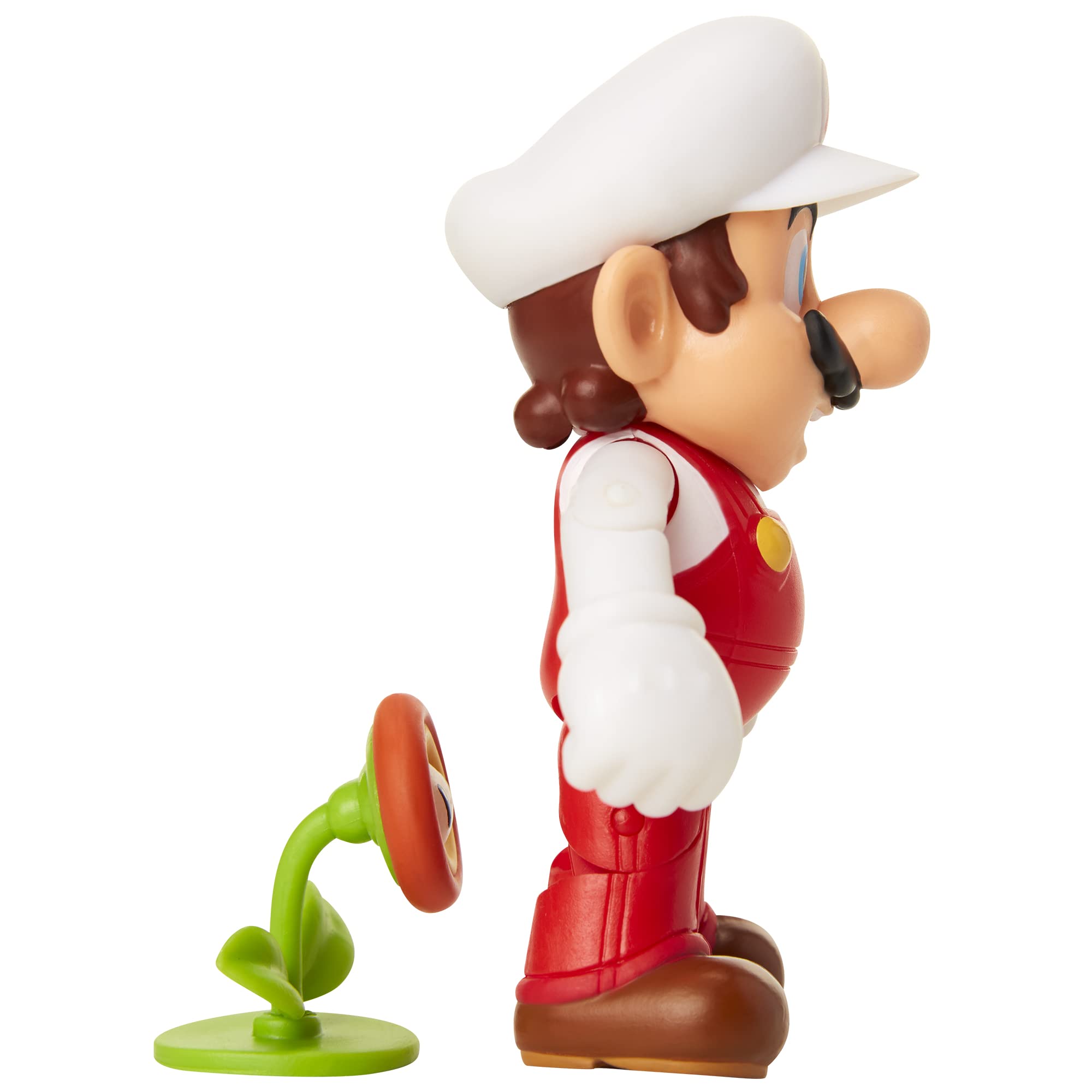 Super Mario Fire Mario Figure with Fire Flower Accessory