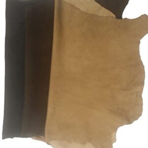 REED© LEATHER HIDES - WHOLE SKIN 7 to 10 SF - Soft Suede both sides for crafts (Suede - Black)