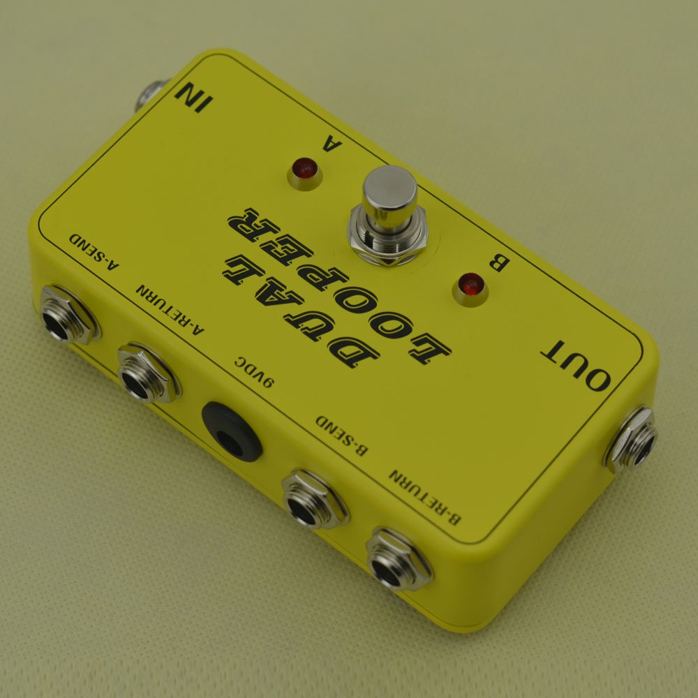 New True-Bypass Looper Effect Pedal Guitar Effect Pedal Looper Switcher true bypass guitar pedal Light Black dual Loop Yellow switch