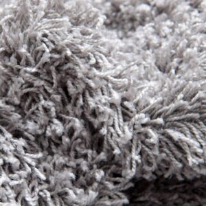 Unique Loom Solid Shag Collection Area Rug (8' x 11' Rectangle Cloud Gray)