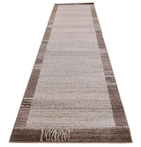 Unique Loom Del Mar Collection Area Rug - Sarah (2' 7" x 10' Runner, Dark Beige/ Brown)