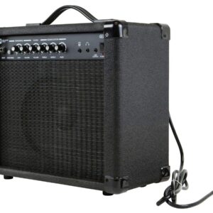 Monoprice 1x8 Guitar Combo Amplifier - Black, 20-Watt, 86dB of Gain - 1/4 Inch Input for Guitars, Aux MP3 Input, 3.5mm Headphone Output