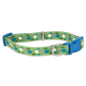 Petmate GID Easy to Clean Dots Adjustable Leash, 3/4" x 14-20", Green Dots, Green