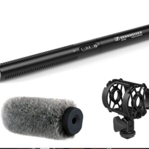 Sennheiser MKE 600 Shotgun Microphone with Auray Universal Shock Mount and Windshield, XLR