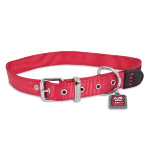 petmate dogzilla 5/8' x 10-16' collar, red, medium