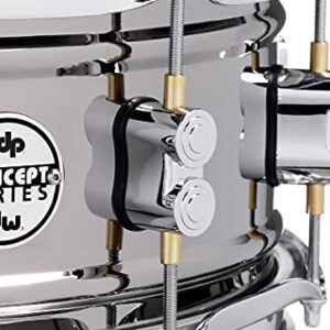 Pacific Drums Concept Series Black Nickel Over Steel Snare Drum, 6.5"X14" (PDSN6514BNCR)