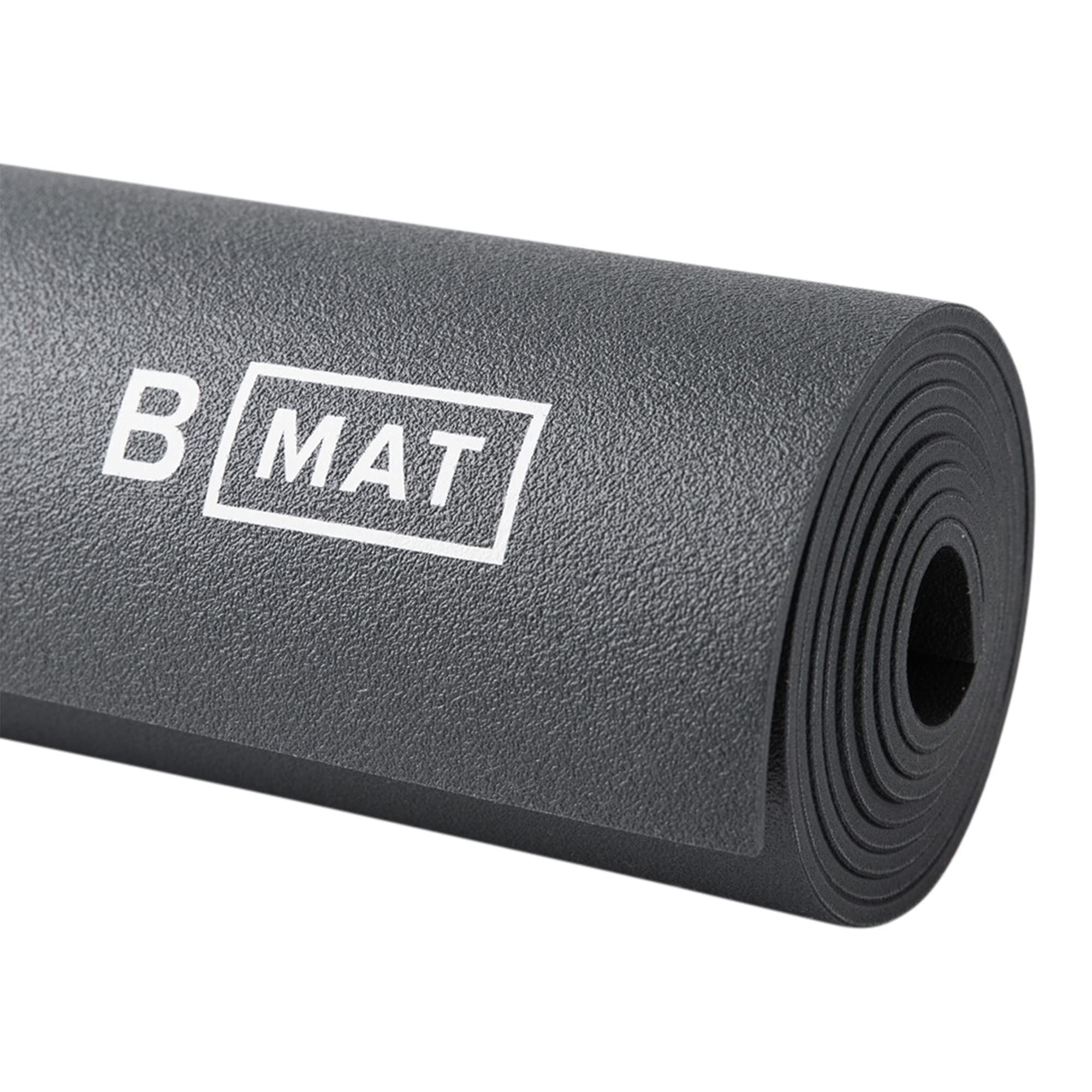 B YOGA Mat for Men & Women | Extra Thick 4mm (1/8-inch) Non-slip Workout Mat | Eco-friendly Exercise Mat | Perfect for Pilates, Yoga & Floor Exercises | 71" Long, Charcoal