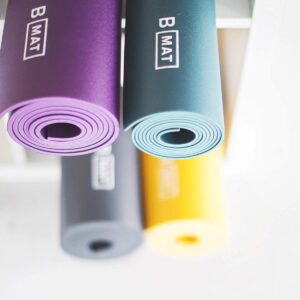 B YOGA Mat for Men & Women | Extra Thick 4mm (1/8-inch) Non-slip Workout Mat | Eco-friendly Exercise Mat | Perfect for Pilates, Yoga & Floor Exercises | 71" Long, Charcoal