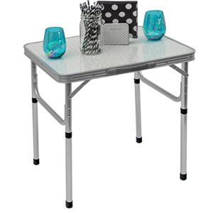 Aluminum Portable Folding Camp Table With Carry Handle - By Trademark Innovations, White