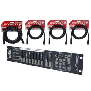 Chauvet Obey 10 LED Universal DMX-512 Lighting Controller + 10' + 25' Cables