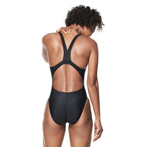 Speedo Women's Swimsuit One Piece PowerFlex Super Pro Solid Adult New Black, 30