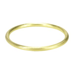 Sheila Fajl Round Tubular Bangle Bracelet in Brushed Gold Plated