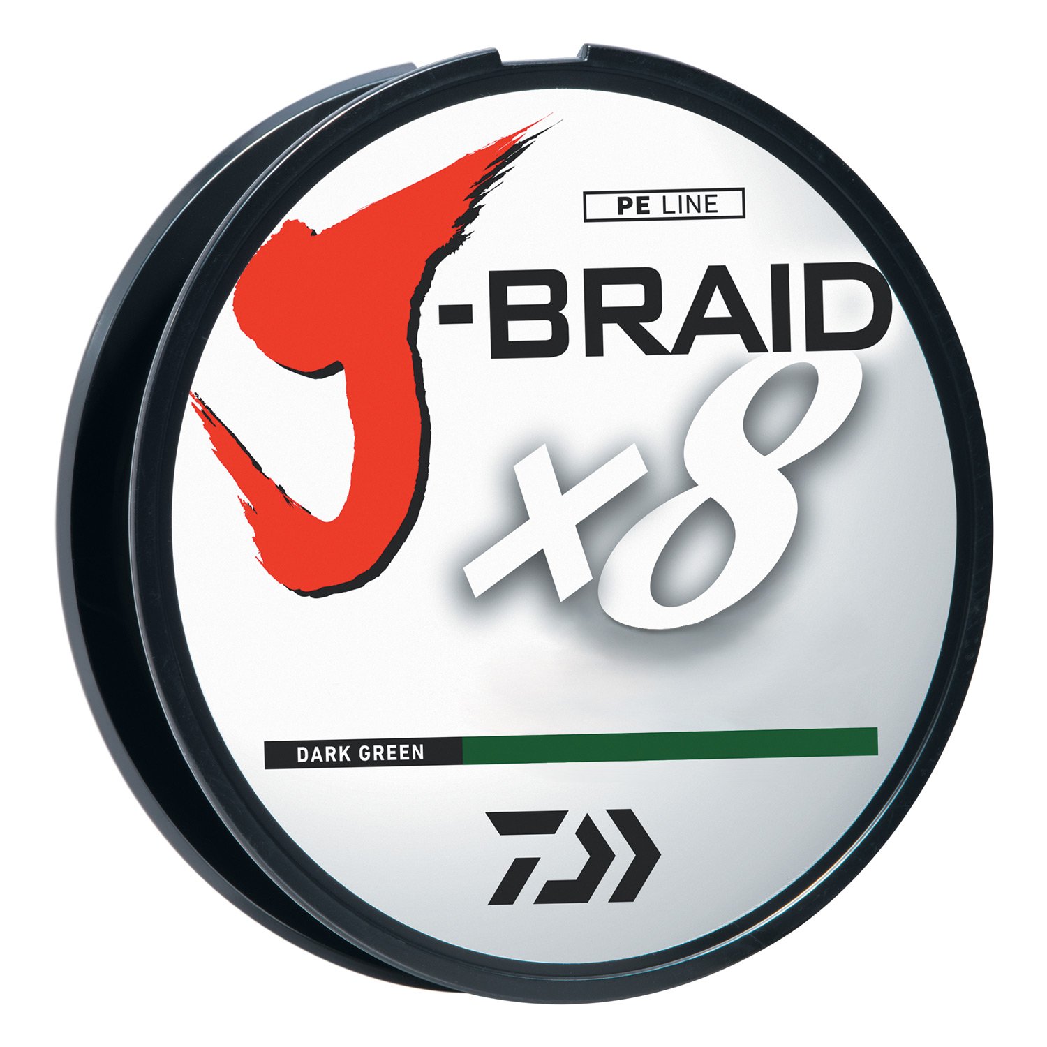 Daiwa J-Braid Braided Line 10 lbs Tested 330 Yards/300m Filler Spool Dark Green JB8U10-300DG