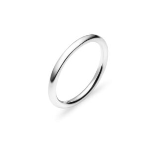 silverline jewelry sterling silver 2mm plain round dome comfort fit wedding band ring size 10