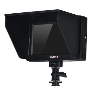 7 inch 4K HDMI Field Monitor Kit, VILTROX DC-70 II on Camera Monitor with HDMI Output, Peaking Focus Assist Video Monitor with Sunshade Hood/Battery