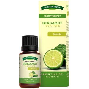 nature's truth vitamins bergamot essential oil, bergamot, 0.51 fluid ounce