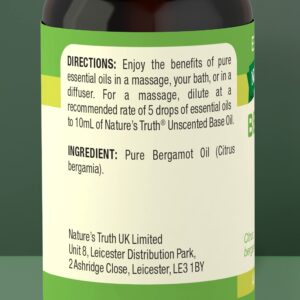 Nature's Truth Vitamins Bergamot Essential Oil, Bergamot, 0.51 Fluid Ounce